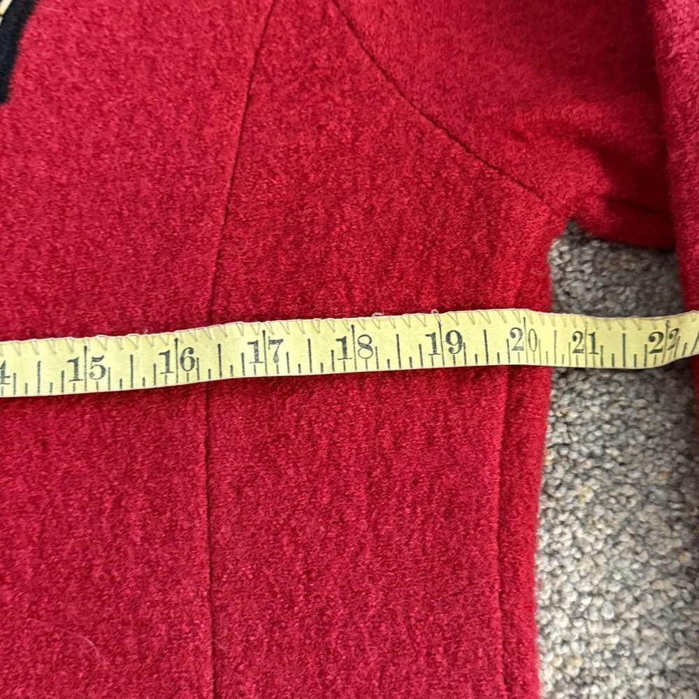 Carson Boiled Wool Deep Red Jacket With Black Det… - image 4